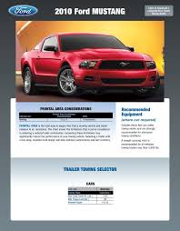 2010 Ford Mustang Towing Guide Specifications Capabilities