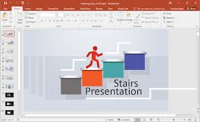 animated climbing stairs powerpoint template