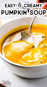 Easy Pumpkin Soup Recipe Video Instructions Savory Nothings In 2020 Pumpkin Soup Recipe Easy Pumpkin Dishes Recipes