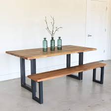 Pair them with a table top, and you've made an outfit. Amazon Com Reclaimed Live Edge Dining Table With Steel Rectangle Metal Legs Handmade