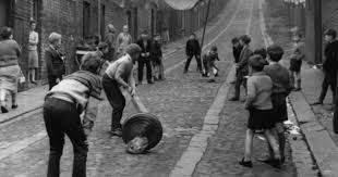 Black And White Children Playing Together Children Playing Cricket In The Back Streets Of Newcastle 1962 Photographic Print Art Com In 2020 Kids Playing Newcastle Photographic Print