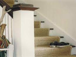 You can carpet this type of stairs depending on the width. Stair Runners Stair Runners At Lowes Youtube
