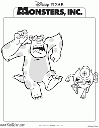 Waternoose iii roz fungus abominable snowman smitty and needleman thaddeus bile ms. Monsters Inc Coloring Page 19 Free Print And Color Online