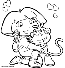 Sketsa gambar masha www tollebild com. Gambar Sketsa Mewarnai Dora The Explore Dunia Mewarnai