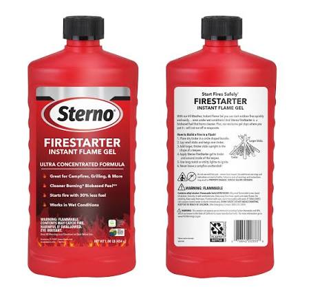Fire Starter Instant Flame Gel – Sterno