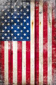 Distressed American Flag On Wood Vertical Digital Art By M L C