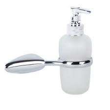 Hafele Frosted Glass Soap Dispenser Bottle Pump Action Wall Mounted Chrome 5017524488738 Ebay