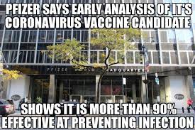 Pharmaceutical company pfizer revealed a 95% effectiveness rate for their coronavirus vaccine and will be submitting it for fda authorization within days. 50 Best Memes About The New Coronavirus Vaccine Developed By Moderna And Pfizer