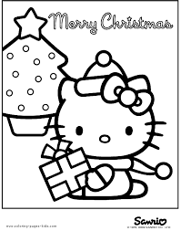 Have fun with this free printable hello kitty coloring page! Hello Kitty Printable Merry Christmas Coloring Page