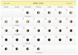 When is the full moon in june 2020? Printable April 2020 Moon Phases Calendar New Moon And Full Moon Moon Calendar Moon Phase Calendar Lunar Calendar
