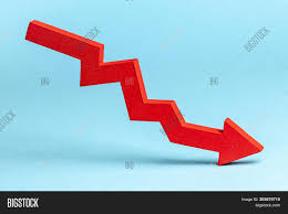 Chart Red Down Arrow Image Photo Free Trial Bigstock