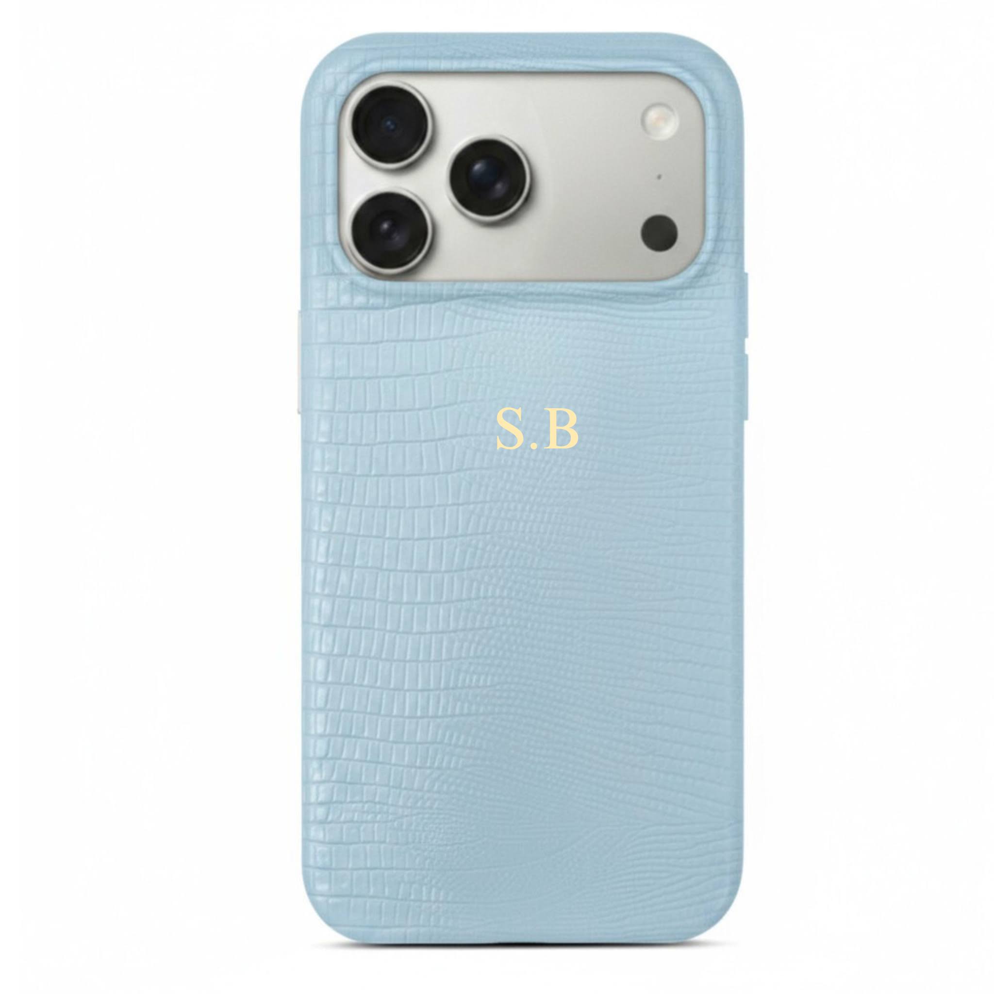Blue Leather Snake iPhone Case iPhone Pro letters