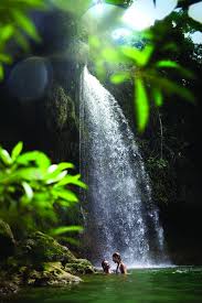 There S Nothing More Romantic Than Swimming In A Secluded Freshwater Waterfall In Dominican Republic Perfect Vacation Waterfall Bachelorette