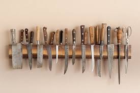 Slotted And Magnetic Wall Knife Rack Etsy Kitchen Knife Storage Knife Rack Knife Set Kitchen