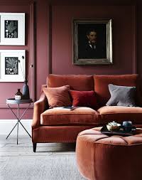 Deep tufting and natural wooden feet. 8 Terracotta Couches Ideas Living Room Decor Living Room Designs Interior Design