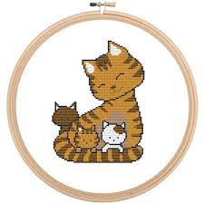 There are 934 items in this collection. Cute Mama Cat With Kittens Cross Stitch Pattern Pdf Instant Download Kanavice Orgu Kedi
