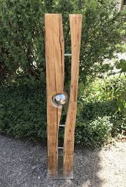 Altholzbalken Mit Silberkugel Modell 16 Altholz Gartendeko Holz Metall Gartenkunst