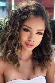 This hairstyle is best paired with bangs. 50 Hairstyles For Curly Hair For A Cute Look Lovehairstyles Com Curly Hair Styles Naturally Medium Hair Styles Medium Curly Hair Styles