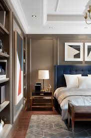 Masculine Style Bedroom In Taupe And Blue Luxurious Bedrooms Bedroom Interior Home