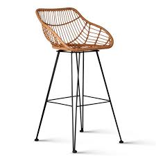 Youll essentially be perching on the top of the stool, allowing for freedom of movement and ease of getting on and off. Buy Artiss Set Of 2 Pe Wicker Bar Stools Natural Grays Australia