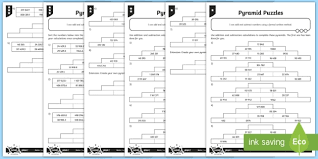 There's also this printable 100 square worksheet where you can challenge students to colour in the square numbers and spot patterns. Ks2 Maths Number Pyramid Puzzle Game Worksheet