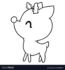 Free printable santa coloring pages for kids. Drawing Skill Kawaii Reindeer Drawing