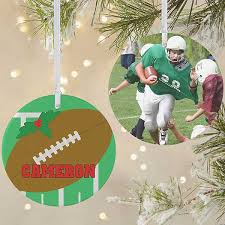 Bring a lot more holiday cheer to your tree. Personalized Football Photo Ornament Christmas