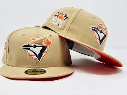 Toronto Blue Jays 1991 All Star Game Light Tan Orange Brim New Era Fitted Hat New Era Fitted Fitted Hats New Era