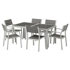 Sjalland Table 6 Armchairs Outdoor Dark Gray Light Gray Ikea Outdoor Dining Furniture Outdoor Dining Set Outdoor Furniture Sets