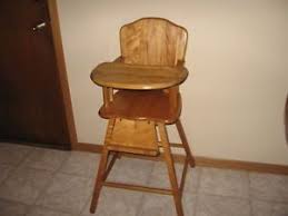 Vintage Wooden Baby High Chair Wood Pick Up Only Kansas Wooden Baby High Chair Vintage High Chairs Baby High Chair