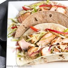 A bad fish taco is worse than a bad chicken taco. Soft Shell Salmon Tacos With Mango Salsa That Skinny Chick Can Bake