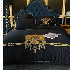 Black And Gold King Bed In A Bag Bed Linen Made In Portugal Luxurybeddingsidetable Key 7978716887 Teenbedding Luxury Bedding Luxury Bedding Sets Guest Room Bed