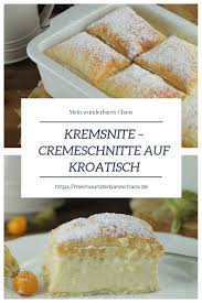 Kremsnite Cremeschnitte Auf Kroatisch Mein Wunderbares Chaos Rezept Lebensmittel Essen Kroatische Rezepte Cremeschnitten