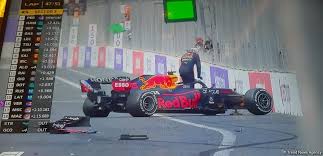 The dutchman had briefly got ahead of pole position man lewis hamilton at the mugello start from third on the grid, before his engine suddenly lost power. Max Verstappen Out Of F1 Azerbaijan Grand Prix After Crash Photo World News