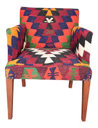 It has a beautiful upholstered aesthetic, a memory foam seat, and. Kilim Upholstered Armchair Chairish