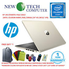 Intel® celeron® n4000 (1.1 ghz. Hp 14s Cf0065tu Pale Gold Laptop 5in1 Free Gift Intel Celeron N4000 4gb 500gb 14 Hd W10 1yr Shopee Malaysia