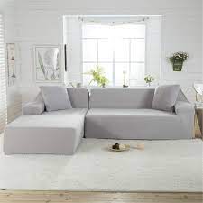 It is right oriented, with a raised armrest on the left side only, perfect for your home! L Shaped 3 Seats Sofa Covers Polyester Stretch Fabric Sectional Sofa Cover Couch Slipcovers Protector Living Room Home Decor Walmart Canada