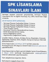Gayrimenkul değerleme lisans sınavları tüm dersler den i̇stanbul'da elektronik sınav olarak da yapılmaktadır. Spk Sinavi Ne Zaman 2019 Spk Lisanslama Sinavlari Nerede Yapilacak