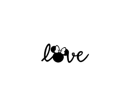 Minnie Mouse Love Signature Iron On Vinyl Decal Heat Etsy Mouse Tattoos Cute Disney Drawings Disney Tattoos