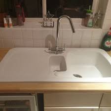 6 or 12 month special financing available. Wickes Ceramic Farmhouse 1 5 Bowl Sink White Wickes Co Uk