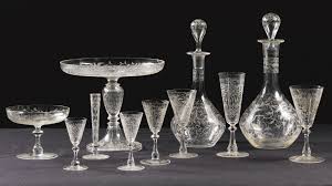Still Life With Glass Of Absinthe And A Carafe An Extensive Lobmeyr Glass Service Lot Glass Tableware Absinthe Fountain