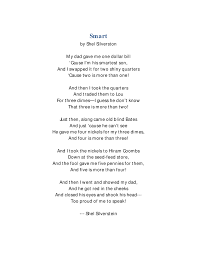 Smart By Shel Silverstein Song And Poem Book Docx Silverstein Poems Shel Silverstein Silverstein