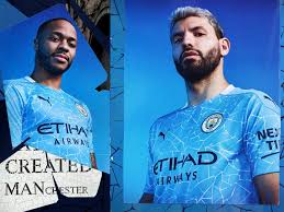 The kit sports the club's trademark sky blue hue with a mosaic pattern. New Mcfc Kit 2020 21 Puma Unveil Man City Home Shirt With Mosaic Design Football Kit News