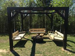 Make sure you've got a wide open area away from tall grass and low hanging trees. Fire Pit Swings Ana White