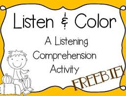 Listen And Color Freebie A Listening Comprehension Activity Comprehension Activities Speech Activities Speech And Language