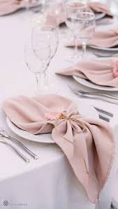 Rose gold accents paper cocktail napkins &nbsp; Lamour Satin Napkin 20 X20 Blush Rose Gold Fall Wedding Tablescapes Simple Wedding Tablescapes Fall Wedding Place Settings