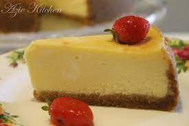 Kek mangga cheese leleh подробнее. Azie Kitchen Best Ever Cheesecake Kue Keju Memanggang Kue Makanan