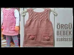 Bebek Elbisesi Nasil Orulur Anlatimli Cok Guzel Bir Ornek Bastan Sona Videolu Anlatim Sizde Kizlariniz Icin Torunlariniz Icin Bu G Bebek Elbisesi Orgu Bebek