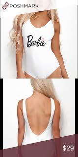 Black And White Bathing Suit Barbie White Pink Barbie Swimsuit Bikini Bodysuit One Pc Barbie Swimsuit Pink Swimsuit Bikini Swimsuits