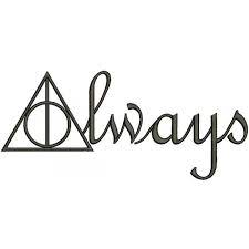 Always Deathly Hallows From Harry Potter Filled Machine Embroidery Design Digitized Pattern Harry Potter Logo Harry Potter Symbols Harry Potter Drawings
